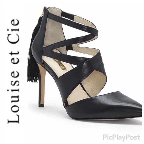 Louise et Cie Shoes - Louise Et Cie Edgy Jemmy Tasseled Black Stilettos